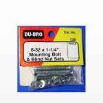 Du-Bro 128 6-32 x 1-1/4" Mounting Bolt And Blind Nut Set