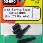 DUBRO 109 2-56 Spring Steel Kwik-Links for .072" Dia