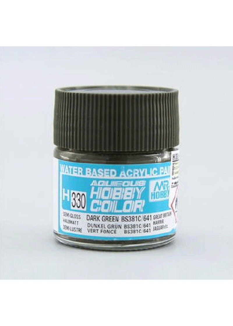 Mr Hobby Aqueous Hobby Colour - H330 Dark Green BS381C481 (10ml)