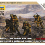 Zvezda British 3" mortar with crew 1939-1945