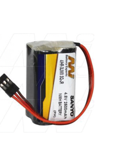 Eneloop Square 4.8volt 2500mAh  W/JR plug (4/BK-3HCCE SQ-JR)