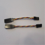 Gator-RC 2 pack of 26G Twisted Servo Extensions 3 in (7CM) - JR/Universal Plug
