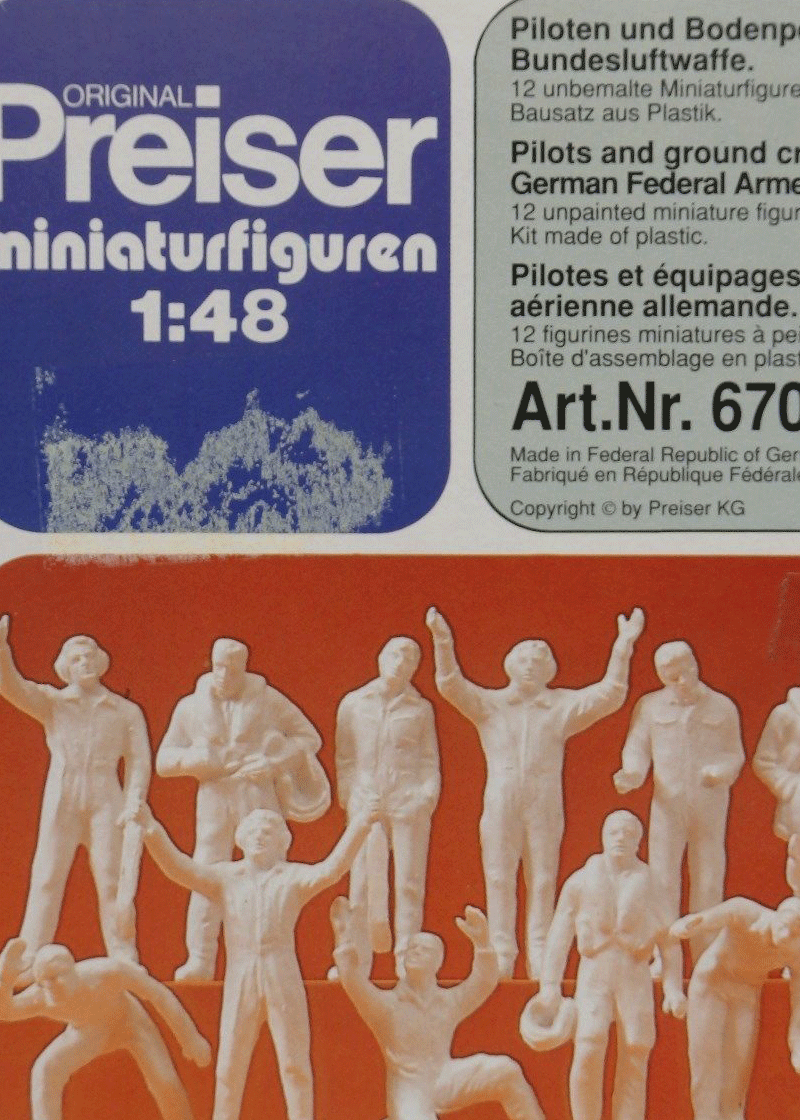 Preiser 1/48 Modern German/NATO Pilots and Crew
