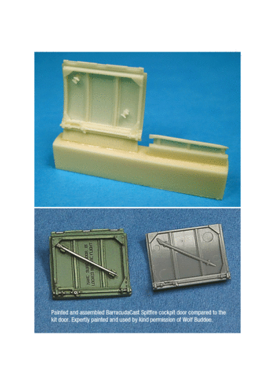 Barracuda Cast Spitfire Cockpit Door with Separate Crowbar