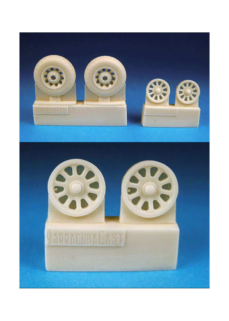 Barracuda Cast P-51 Mustang Hexagonal Tread Wheels