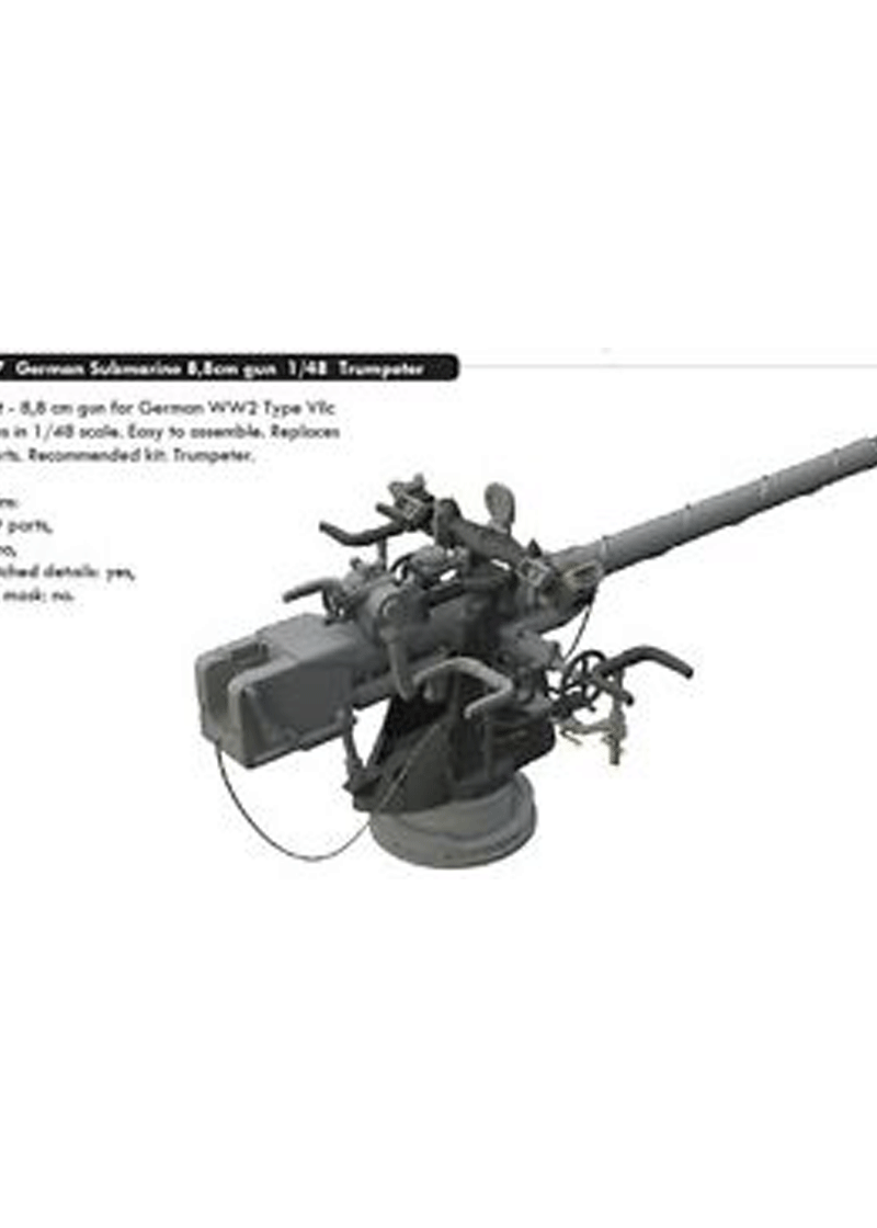 Eduard Brassin German Submarine 8,8cm gun - Image 2