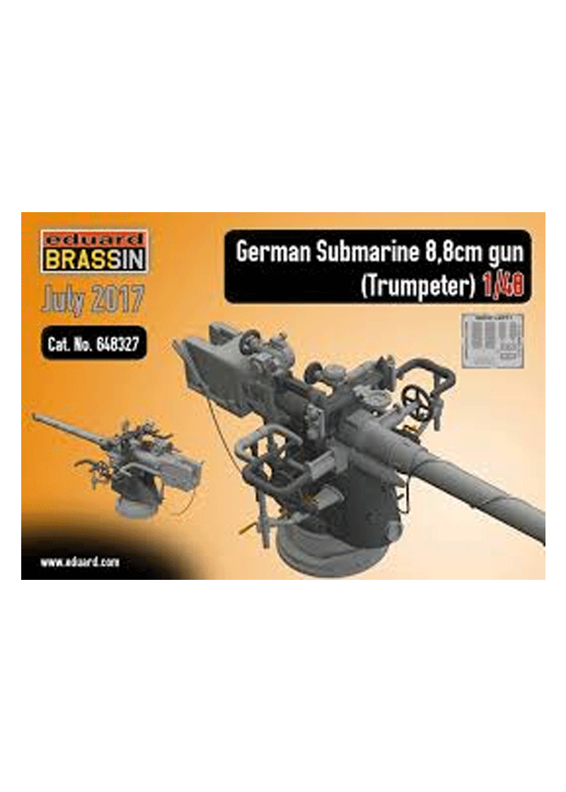 Eduard Brassin German Submarine 8,8cm gun