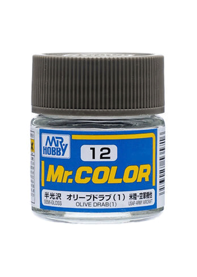Mr Hobby Olive Drab 1 Lacquer Paint