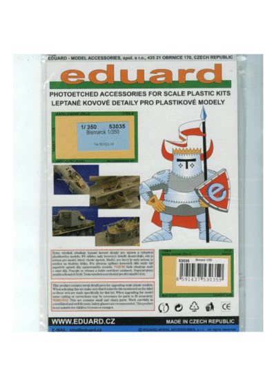 Eduard Color PE - Bismarck Detail Set (REV kit) #53035