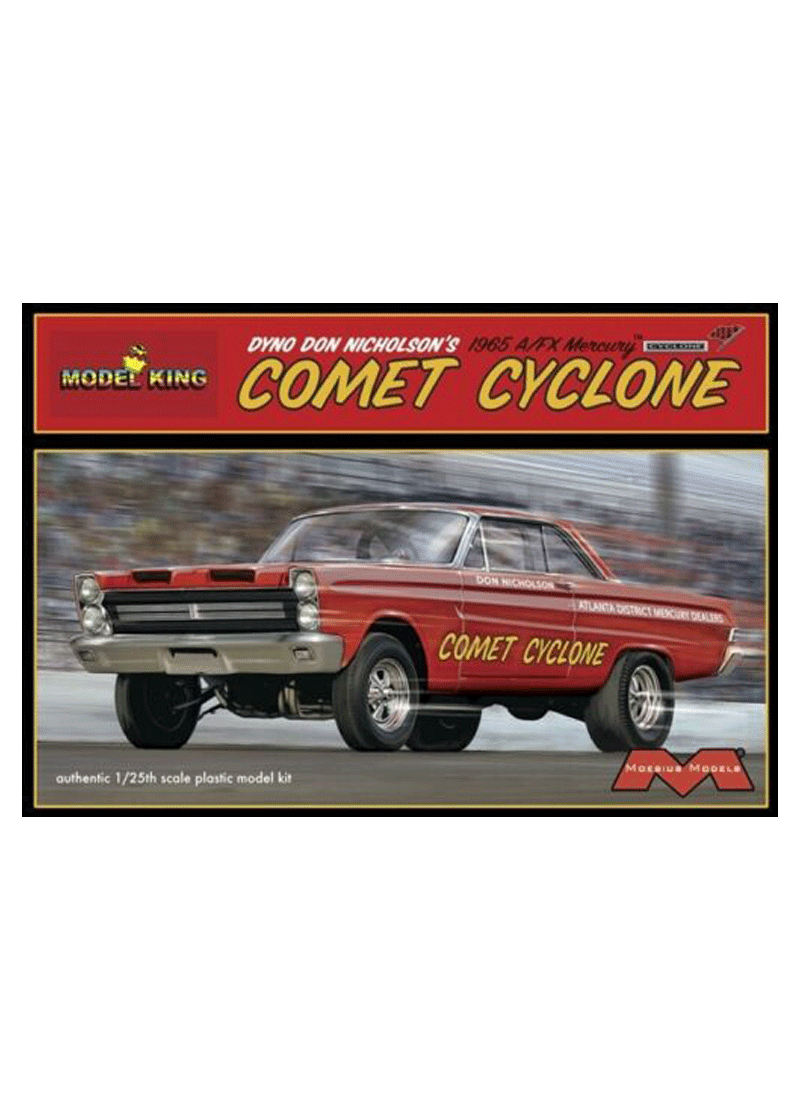 Moebius 1238 Dyno Don Nicholson's 1965 A/FX Mercury Comet Cyclone model kit 1/25