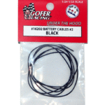 Gofer Racing Battery Cables (1:24-1:25) "Black" Modern Era Cables