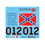 Slixx Decals General Lee Confederate Flag Stars and Bars Decal Mini Sheet (1/25)