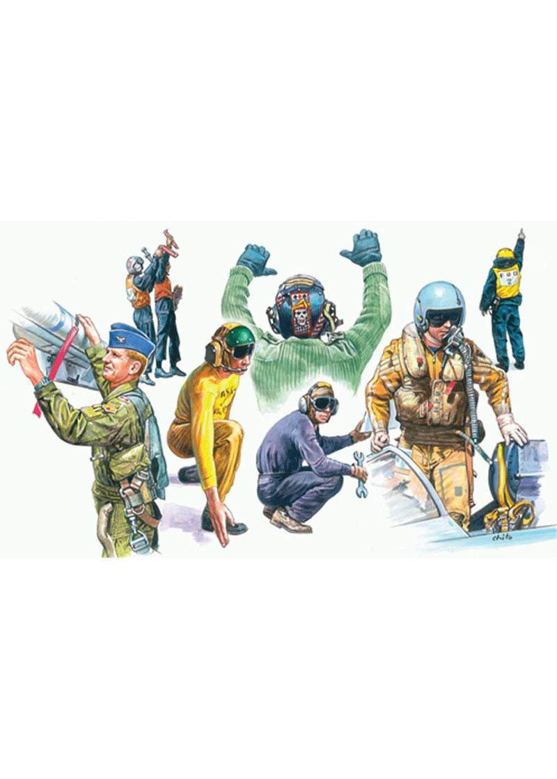 Italeri Nato Pilots and Ground Grew
