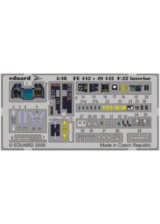Eduard FE442 F-22 interior S.A. for Academy