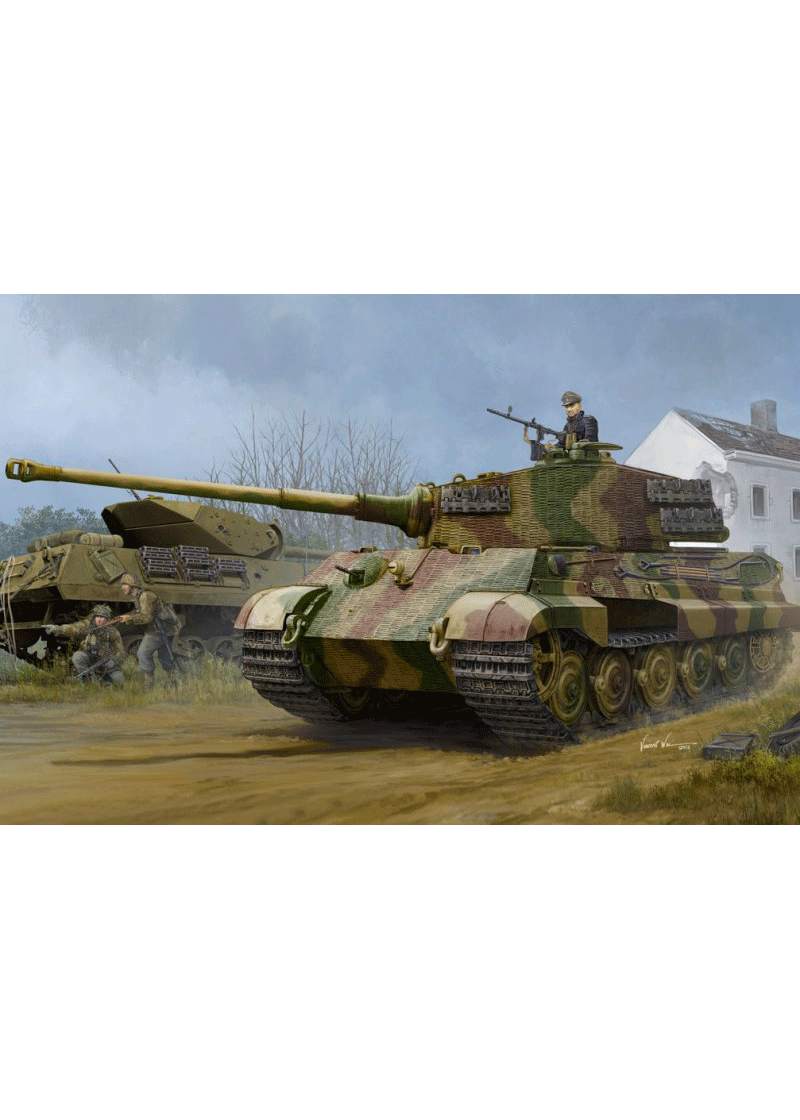 Hobby Boss - 1/35 Pz.Kpfw.VI Sd.Kfz.182 Tiger II (Henschel 1944 Production) with Zimmerit