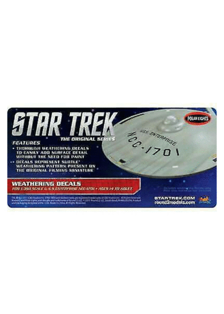 Polar Lights Weathering Decals U.S.S. Enterprise NCC-1701 TOS