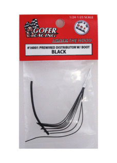 Gofer Racing A Pre-Wired Distributor Black Wiring with Plug Boot Material (1:24-1:25)