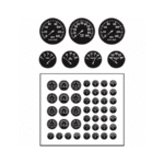 Model Car Garage Modern Style Gauge Faces: clear letters on black background