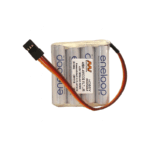 Eneloop 4/BK-4MCCE FLT-JR 4.8V 800mAh AAA Flat Battery Pack with JR Type Connector