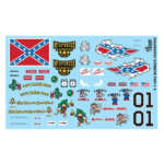 Gofer's Bubba's Favorite Decal Sheet includes General Lee
