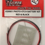 Gofer Racing 1/24 Photo-Etch Battery Kit Red & Black 20001