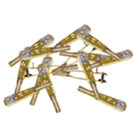 SULLIVAN S528 4-40 GOLD-N-CLEVISES WITH RETAINING CLIPS (12)