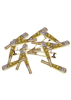 SULLIVAN S528 4-40 GOLD-N-CLEVISES WITH RETAINING CLIPS (12)