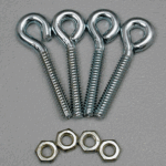 Sullivan Threaded Eyebolt 2-56, 4 Pack