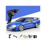 LDRC 1899BU R34 GTR Drift Car RTR W/ Gyro Blue 1/18th Metal Body