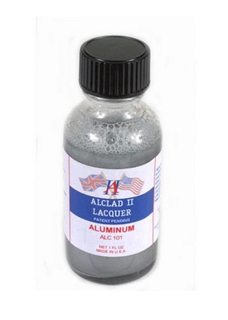 Alclad II Lacquers ALC101 Aluminum 1oz RC Lexan Paint Bottle