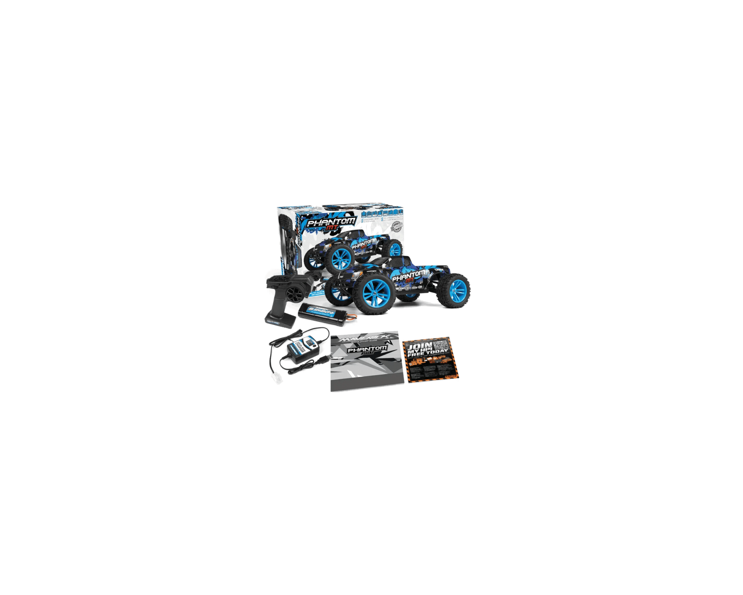 Maverick Phantom MT 1/10 Brushed Electric Monster Truck RTR - MV150603