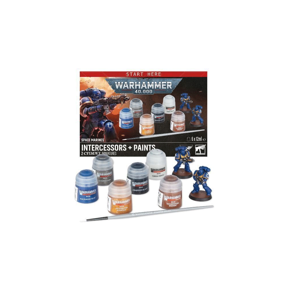 Warhammer WH 60-11 Space Marines Intercessors & Paints Set