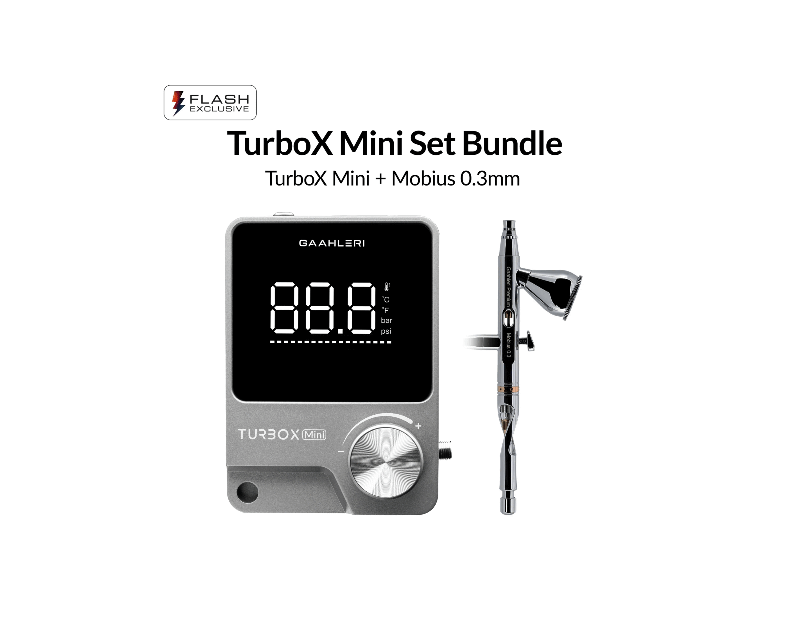 Gaahleri Mobius 03 Airbrush + TurboX Mini Compressor